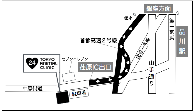 東京動物病院24地図